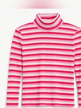J Crew Striped ribbed-knit mockneck top